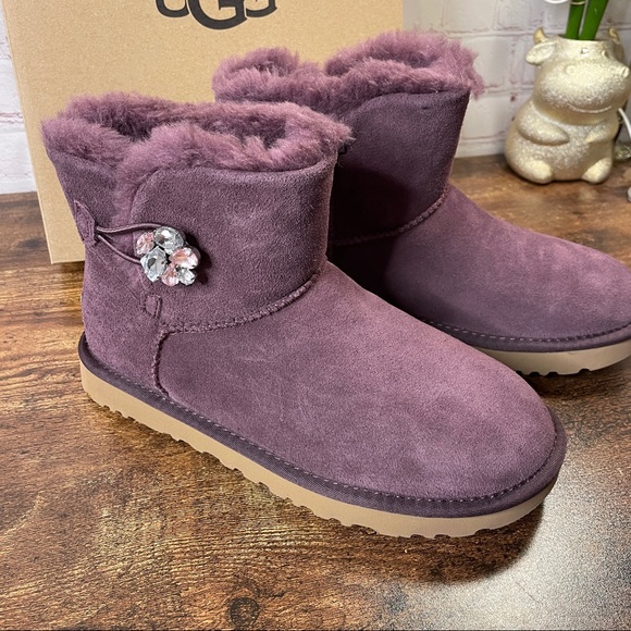 UGG Shoes - UGG Mini Bailey Button Gem Boots - NIB